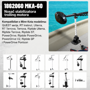 MKA-60 univerzalni stabilizator trolling motora 40 cm s podesivim potpornim nosačem
